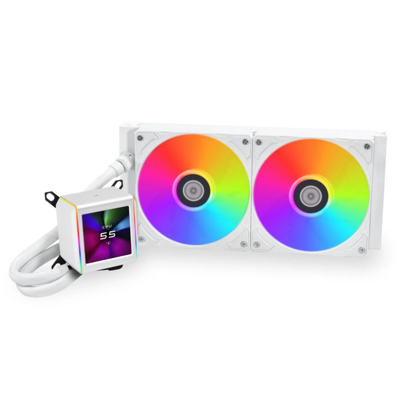 Lian Li GALAHAD II LCD 280 ARGB AIO Liquid CPU Cooler - White - مبرد